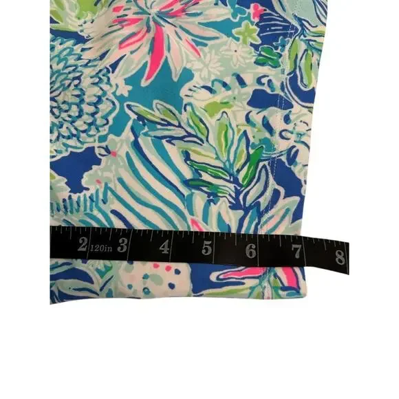 NWT Lilly Pulitzer Coastal Blue Lion Around Stretch Knit Shorts w/ Pockets Sz 4 - Picture 14 of 15